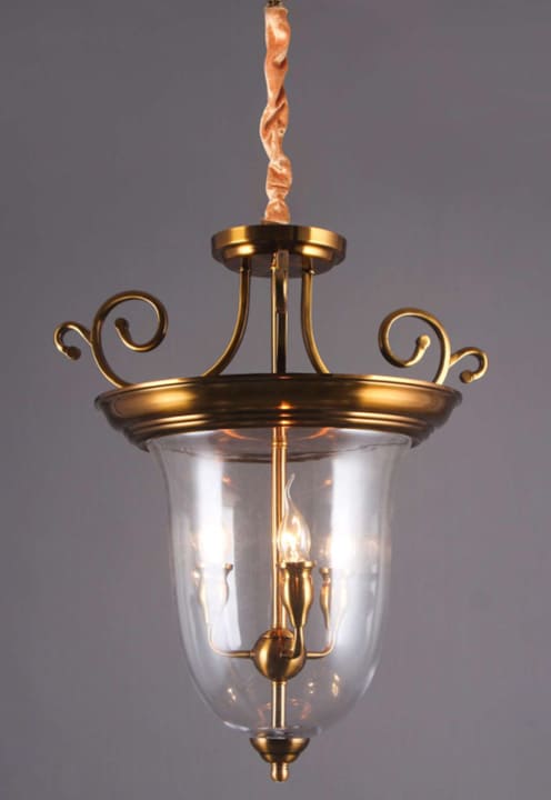Creteil pendant, Copper, Glass, 3 Candles