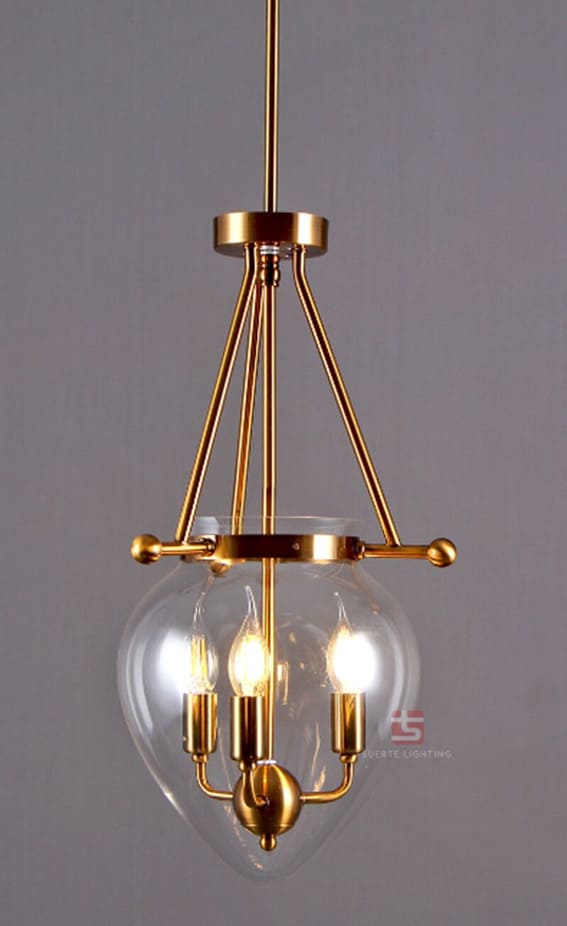 Creteil pendant, classic, candle glass