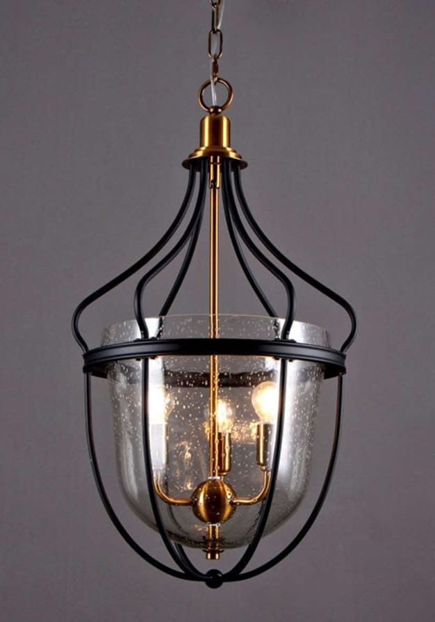 دلاية كريتال، اسود + نحاسي، 3 شمعة